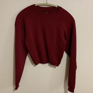 ARITZIA/TALULA cropped burgundy sweater